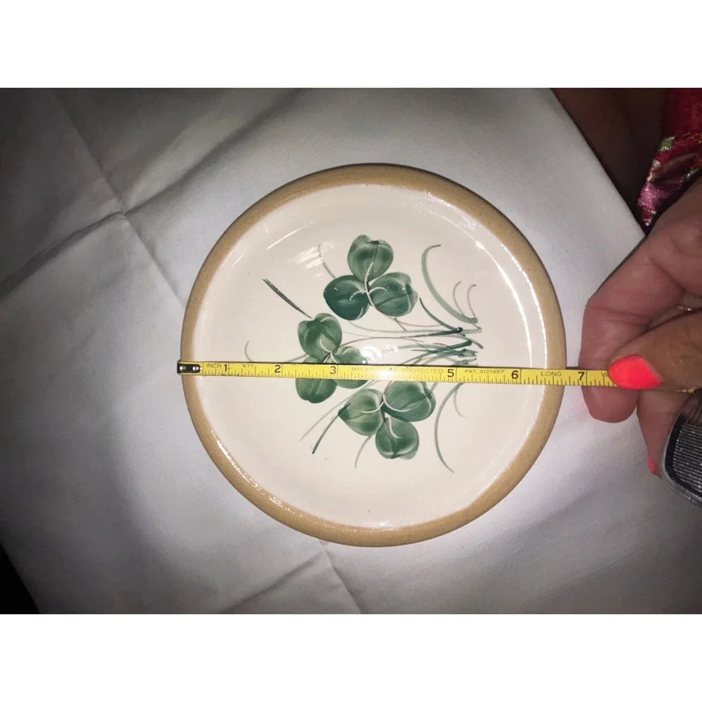 O'Neill Bunratty Hand Painted Shamrock Pottery Plate 6.5